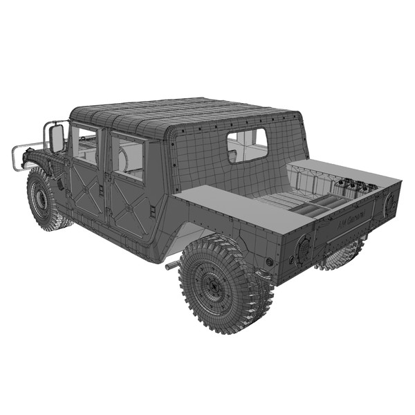3d hummer h1 military model - Hummer H1 Military by Render Steel