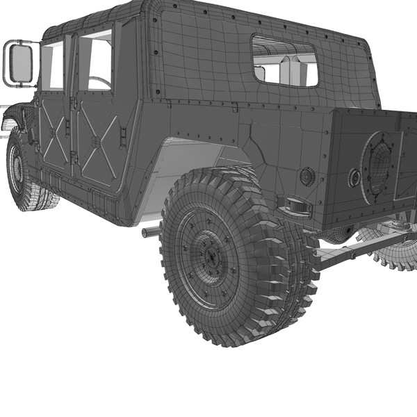 3d hummer h1 military model - Hummer H1 Military by Render Steel