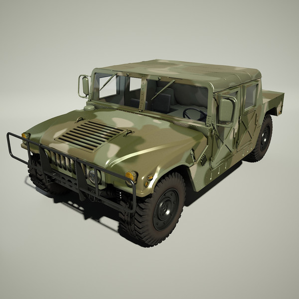 3d hummer h1 military model - Hummer H1 Military by Render Steel