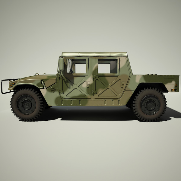 3d hummer h1 military model - Hummer H1 Military by Render Steel