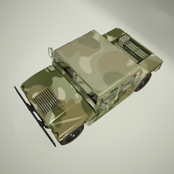 3d hummer h1 military model - Hummer H1 Military by Render Steel
