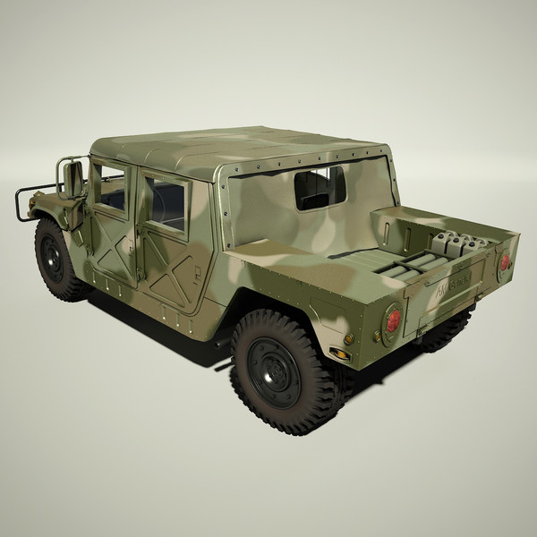 3d hummer h1 military model - Hummer H1 Military by Render Steel