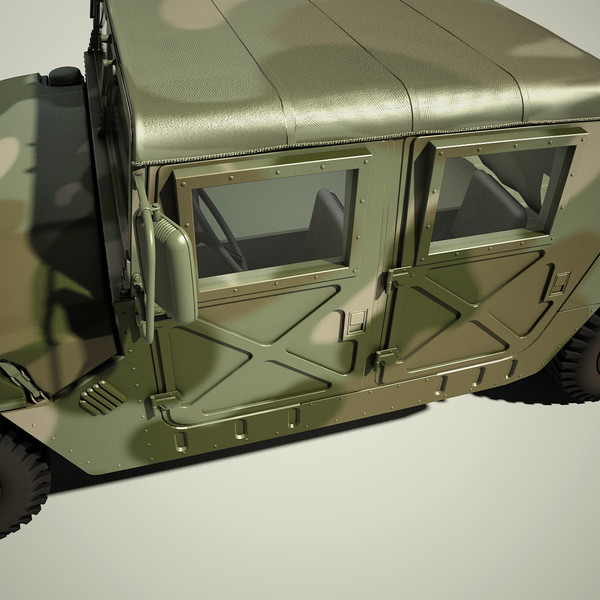 3d hummer h1 military model - Hummer H1 Military by Render Steel