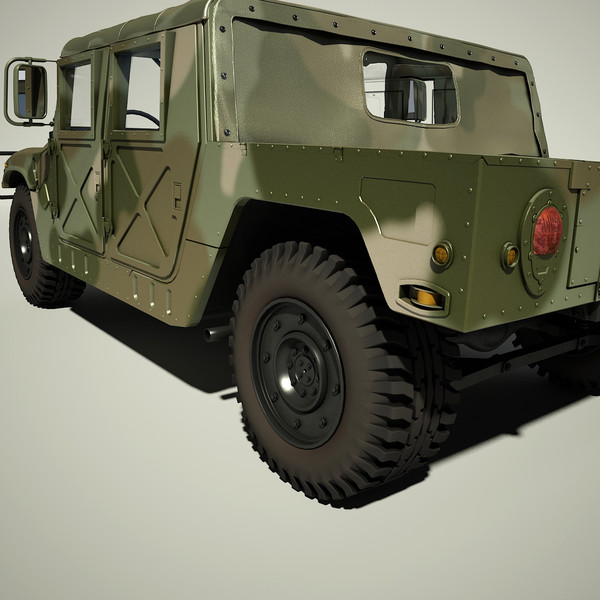3d hummer h1 military model - Hummer H1 Military by Render Steel