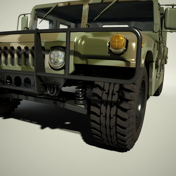 3d hummer h1 military model - Hummer H1 Military by Render Steel