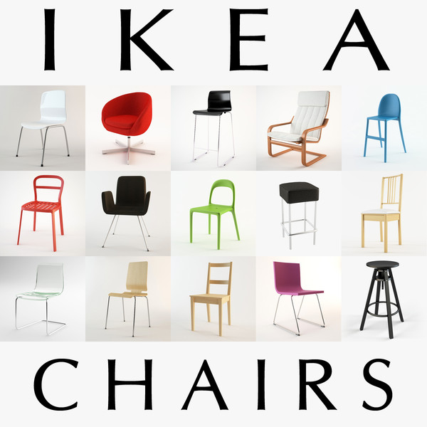3ds max ikea chairs collections - Ikea Chairs collection by DaCube Studios