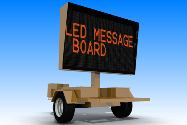 highway message board 3ds - LED Highway Message Board by stoplight96