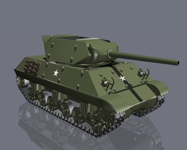 3d model m10 wolverine tank destroyer - M10 Wolverine by jhthomas512