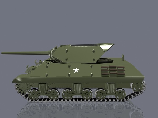 3d model m10 wolverine tank destroyer - M10 Wolverine by jhthomas512