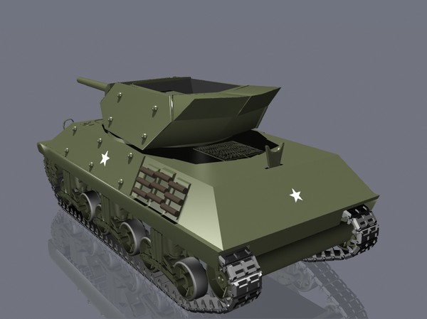 3d model m10 wolverine tank destroyer - M10 Wolverine by jhthomas512
