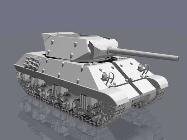 3d model m10 wolverine tank destroyer - M10 Wolverine by jhthomas512