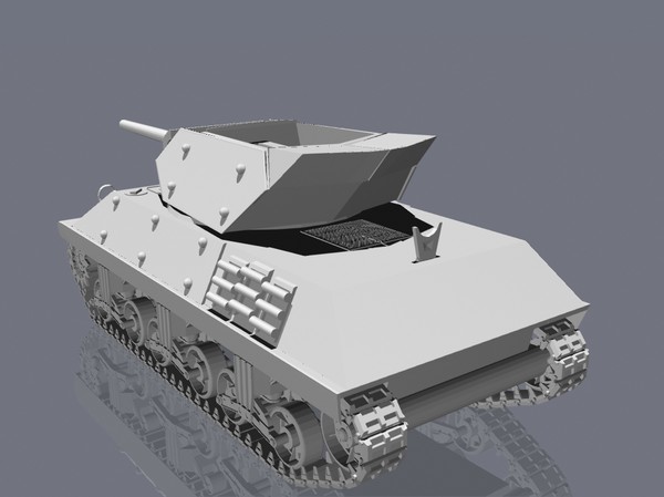 3d model m10 wolverine tank destroyer - M10 Wolverine by jhthomas512
