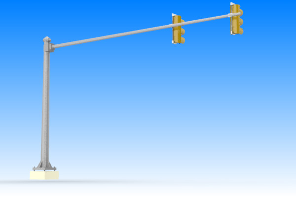 3d model 2 standard stop light - 2 Standard US Stop Lights by stoplight96
