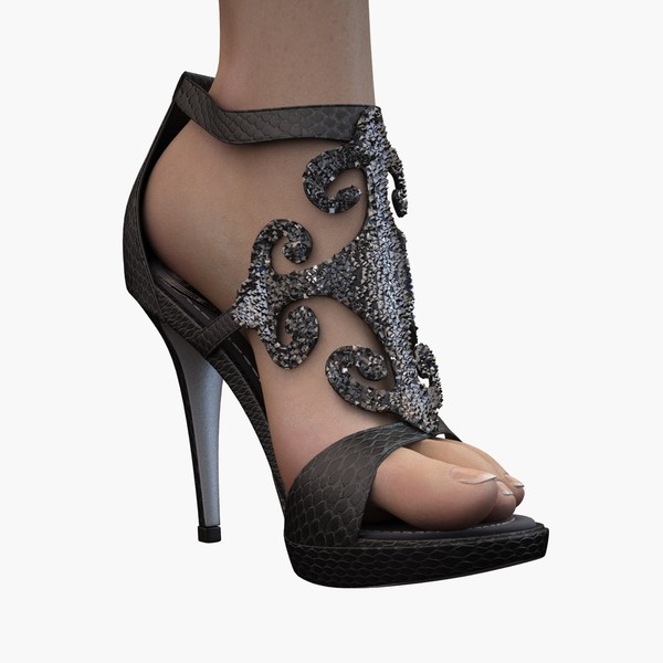 shoes caovilla 3d model - Caovilla - Ayer Noir Shoes by marco brunori