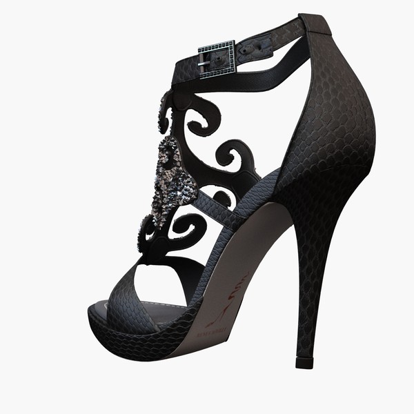 shoes caovilla 3d model - Caovilla - Ayer Noir Shoes by marco brunori