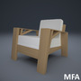 3d model armchair design olivier
