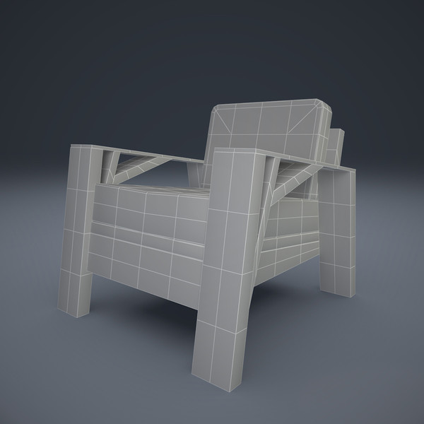 3d model armchair design olivier - Armchair Carpenter... by mindFreeArtist