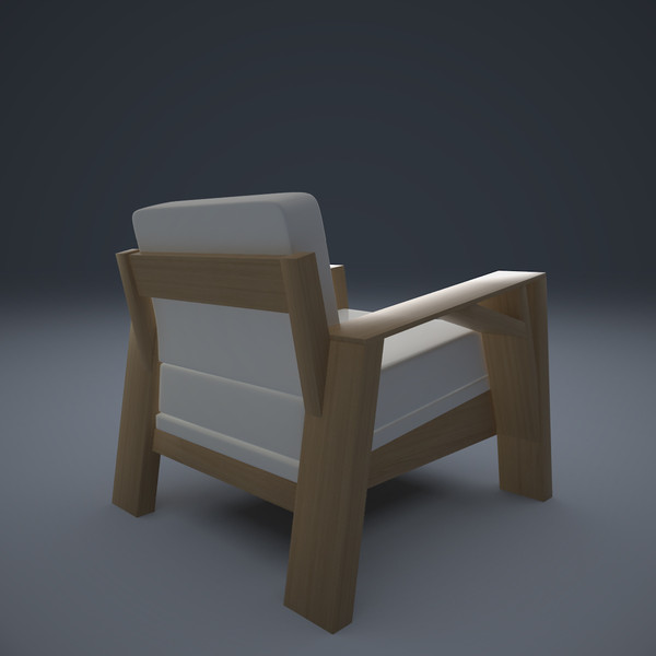 3d model armchair design olivier - Armchair Carpenter... by mindFreeArtist