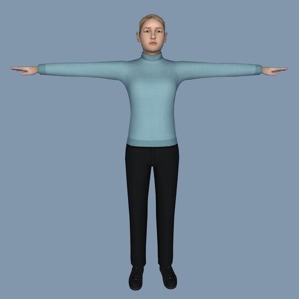 casual female 2 body 3d model - Casual Female 2 by ignisfatuus