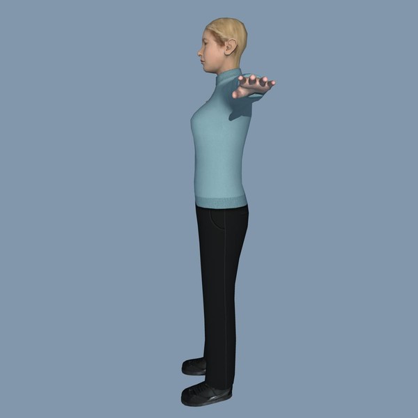 casual female 2 body 3d model - Casual Female 2 by ignisfatuus