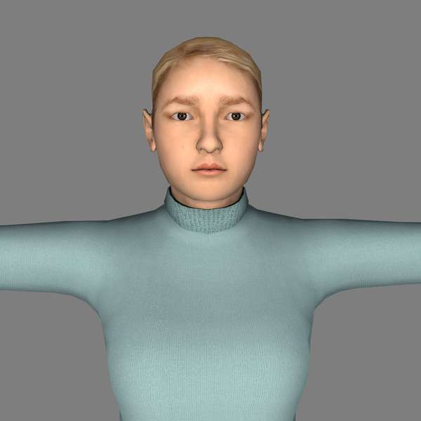 casual female 2 body 3d model - Casual Female 2 by ignisfatuus