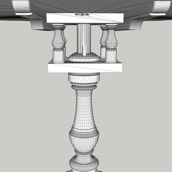 piecrust table wood 3d 3ds - The Piecrust Table by chaosfractal