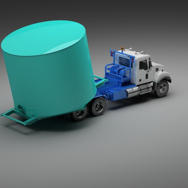 winch truck frame width 3d ma - Winch Truck Frame Width Tailroller by Dsmodels
