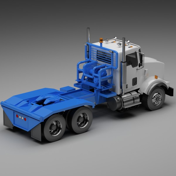 winch truck max - Winch Truck With Full Length Tailroller by Dsmodels