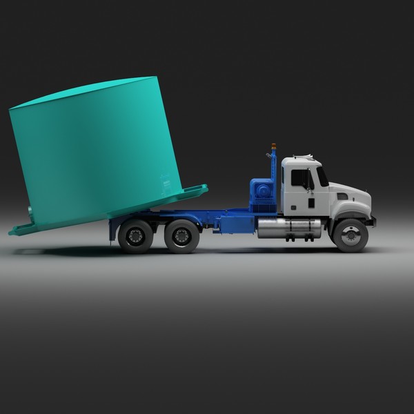 winch truck frame width 3d ma - Winch Truck Frame Width Tailroller by Dsmodels