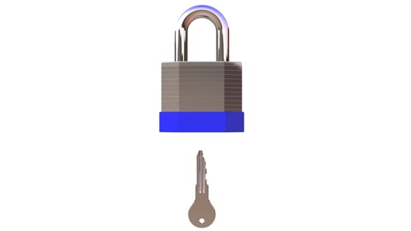 3d lw pad lock key - Lock and Key by Infinite3dfx