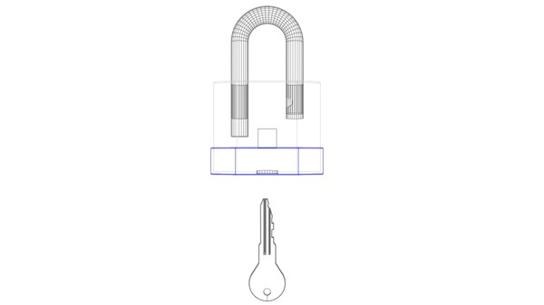 3d lw pad lock key - Lock and Key by Infinite3dfx