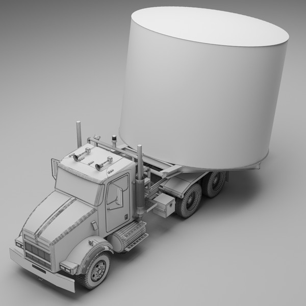 winch truck max - Winch Truck With Full Length Tailroller by Dsmodels