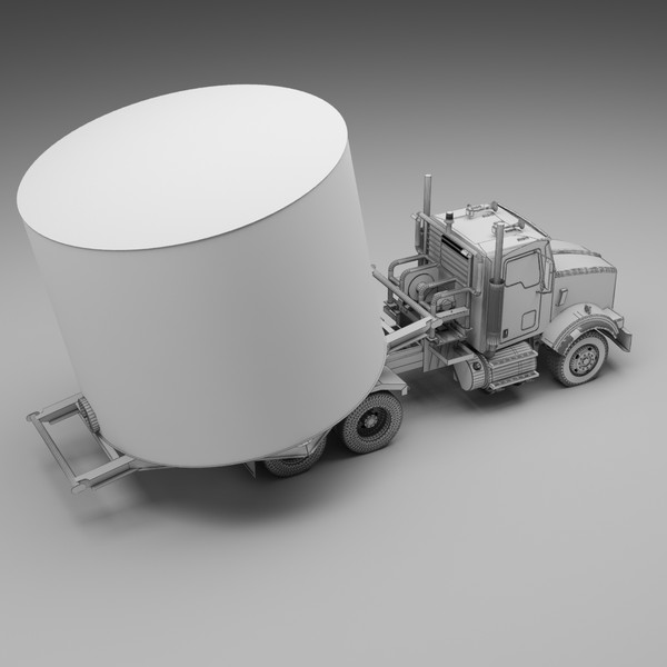 winch truck max - Winch Truck With Full Length Tailroller by Dsmodels
