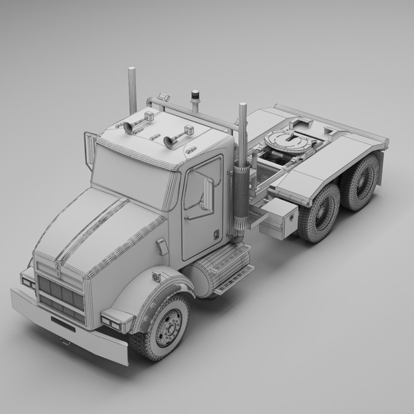 winch truck max - Winch Truck With Full Length Tailroller by Dsmodels