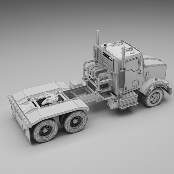winch truck max - Winch Truck With Full Length Tailroller by Dsmodels