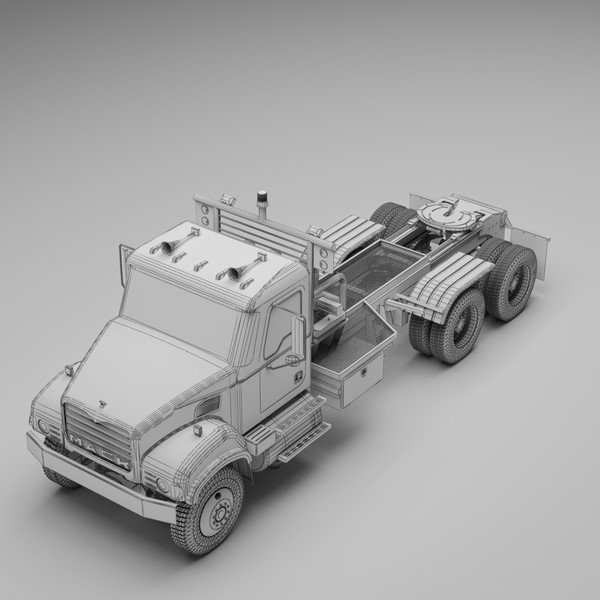winch truck frame width 3d ma - Winch Truck Frame Width Tailroller by Dsmodels