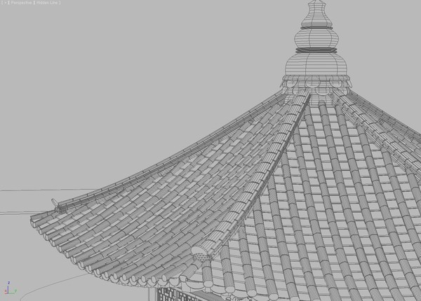 korean traditional pavilion 3d max - Korean Traditional Pavilion by android99