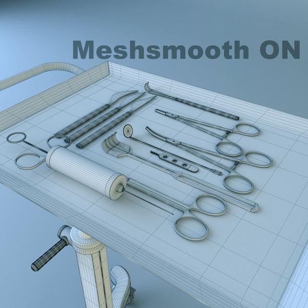 medical instruments cart 3d model - Medical Instruments Cart by platinum3dmodels
