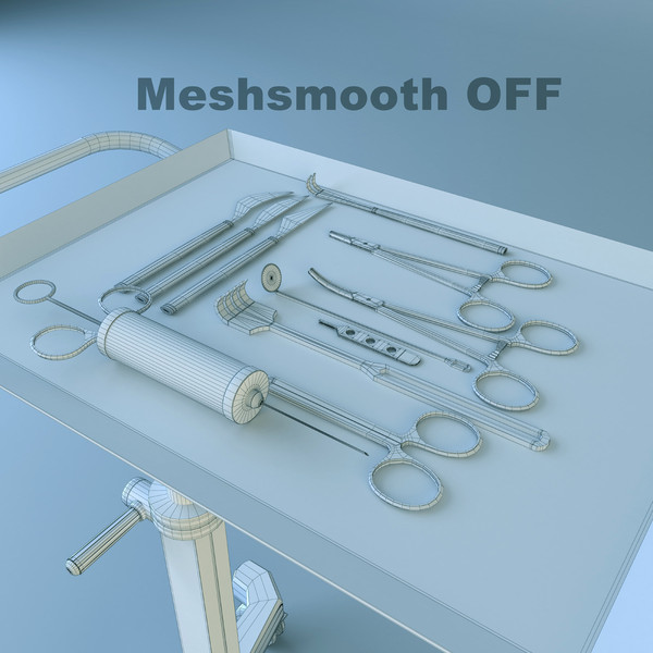 medical instruments cart 3d model - Medical Instruments Cart by platinum3dmodels