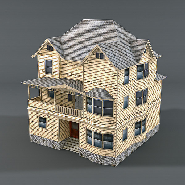 house victorian 3 3d max - 3 Story Old Victorian House by NesAn Studio