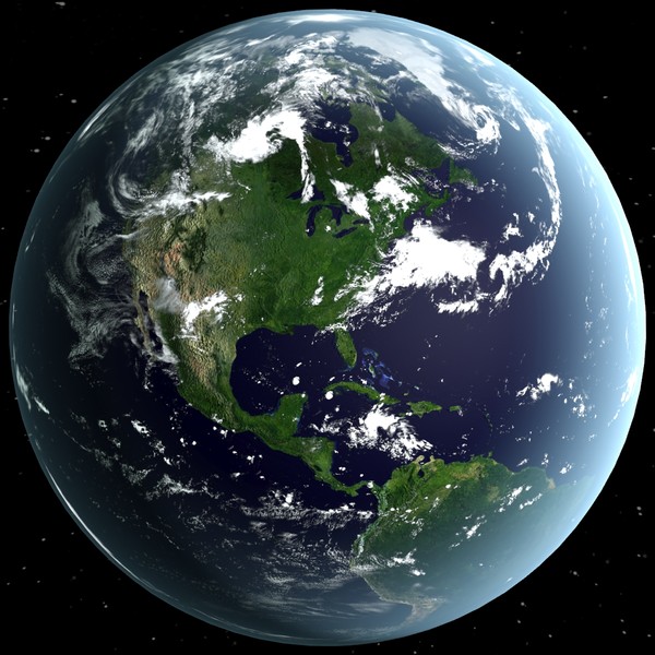 earth clouds 3d model - Earth by 3DUniverse Pro