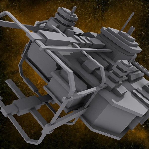 space station 3d model - Spaceship_Station_6... by Angryfly