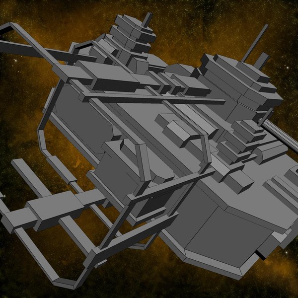 space station 3d model - Spaceship_Station_6... by Angryfly