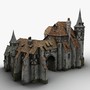 3d old medieval warehouse