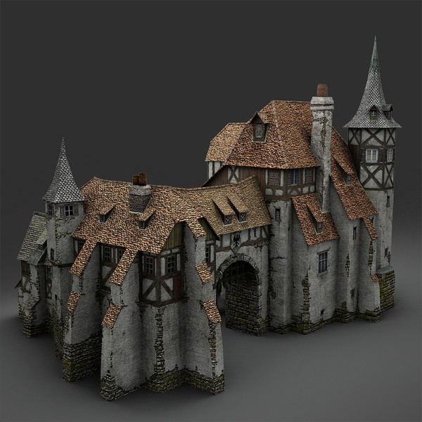 3d old medieval warehouse - Medieval Warehouse... by bemola