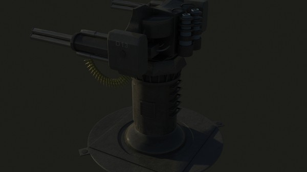 heavy machine gun turret max free - D13-Russian HMG by DavidAnatolie