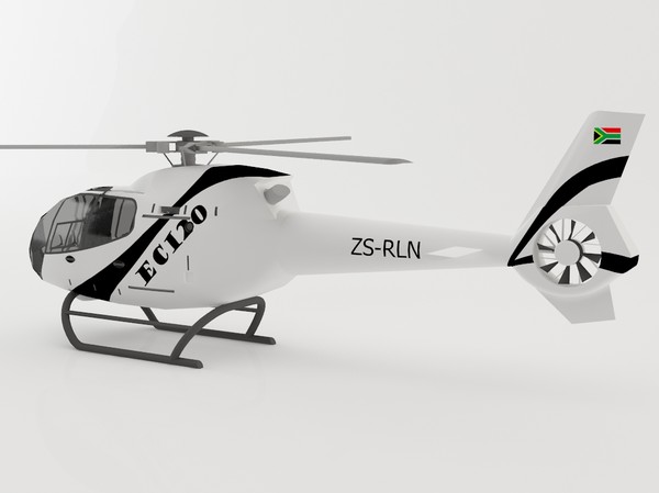 3d ec130 helicopter model - Ec135 by luledesign