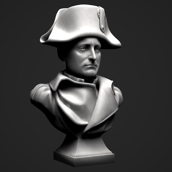 3d model decorative bust napoleon - Napoleon Bust by clay master