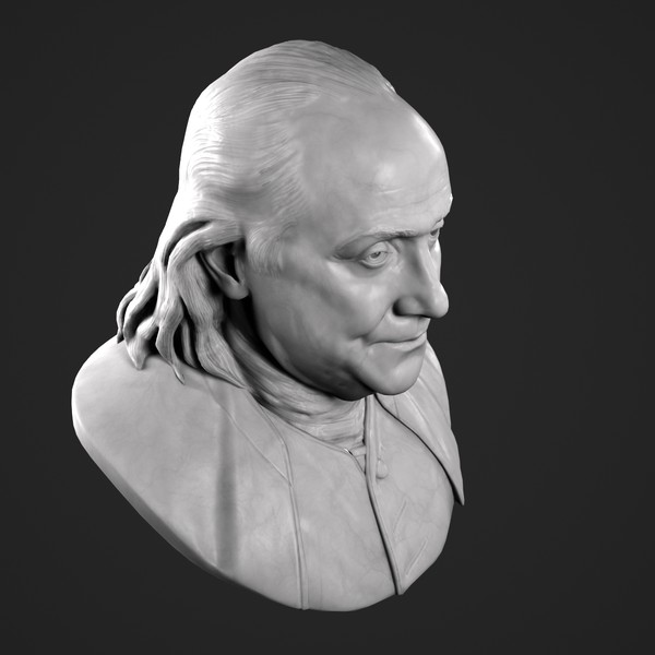 max decorative bust benjamin franklin - Benjamin Franklin Bust by clay master