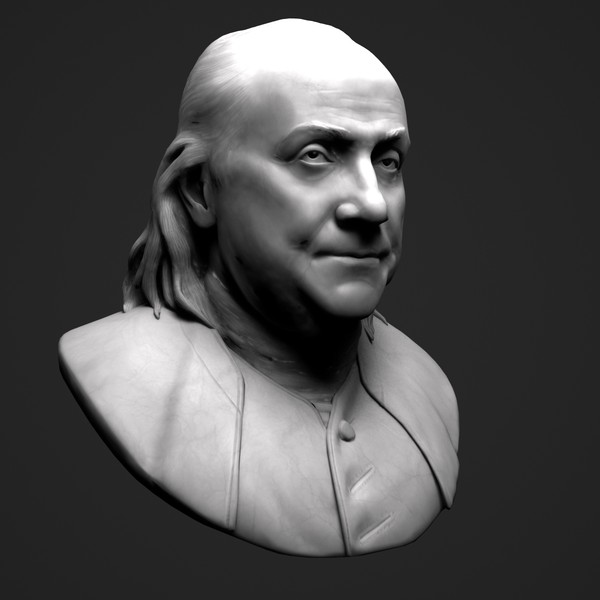 max decorative bust benjamin franklin - Benjamin Franklin Bust by clay master